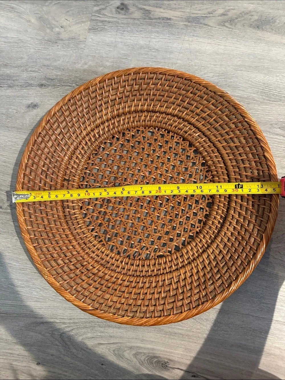 Vintage Handwoven Rattan Charger | Round Woven Placemat Tray | Boho Decor 💕